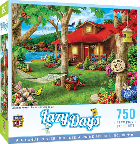 Masterpieces 750 Piece Jigsaw Puzzle for Adults and Family - Lakeside Retreat - 18"x24"...