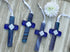 The Grandparent Gift Co. Made Like You Handmade Glass Cross Gift for Brother, Blue...