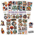 Pack 50 PCS Basketball Stickers Print Outdoors Theme Waterproof Vinyl Decals for Men Boys Teens Adults Sports Players Labels Decor Phone Case Wate...