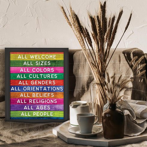 Posterizer 1 pcs-welcome poster for all-Gay & LGBTQ Art-Motivational & Inspirational Art-Gift for Gay, Bi, Lesbian-Gift for Teachers-School and cl...