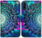 Case for Motorola Moto G Pure/Moto G Power 2022, Mandala Flower Space Leather Flip Phone Case Wallet Cover with Card Slot Holder Kickstand for Mot...