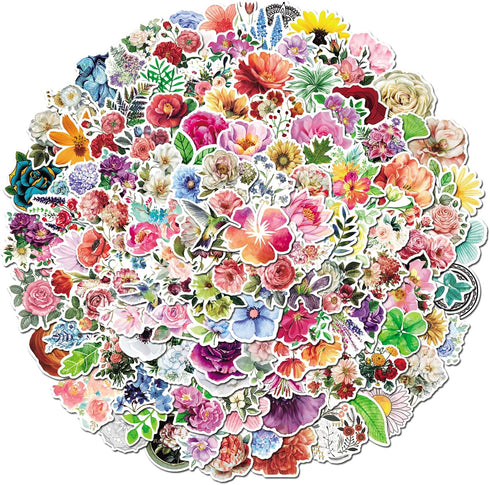 200PCS Flower Stickers Pack Vinyl Decals for Water Bottles Hydroflask Book MacBook Laptop Phone Case...