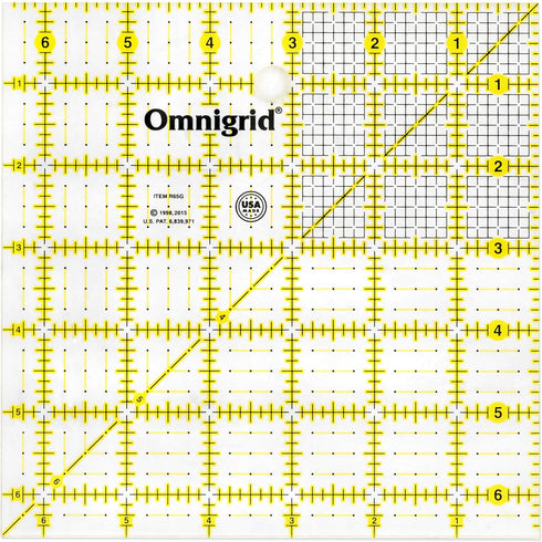 Omnigrid Square Value Pack (2-1/2", 4-1/2", 6-1/2", 9-1/2") Quilting Ruler, 2.5”, 4.5”, 6.5” and 9.5”, Clear, 4 Pack, (R2595S)...