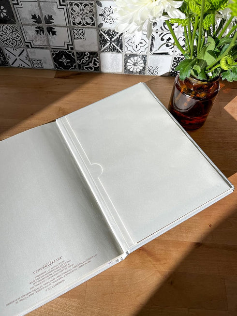 DesignWorks Ink Jumbo 7.5" x 10.25" Notebook Journal with 200 Lined Pages, Ribbon Marker, and Pockets, Bookcloth Matisse...