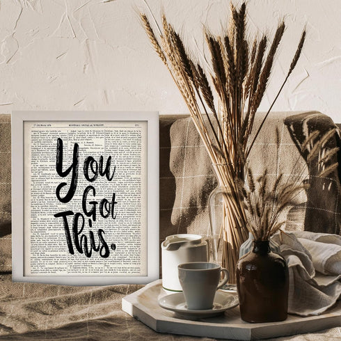 Posterizer 1 pcs-You Got this, positive quote wall art-Motivational & Inspirational Art-Gift for Men Women Entrepreneur Teens-Decor for Home & Off...