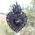 Sacred Heart, Flaming Heart, Religious Folk Art, Spiritual Home Decor, Haitian Metal Wall Art 7.25 X 10.25 Inches...