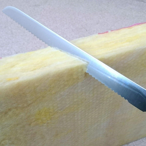 ALLEX Insulation Knife with Sheath Japanese Stainless Steel 8" Long Cut, Insulation & Styrofoam Cutter with Blade Case, Serrated Sharp Duct Knife ...