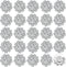 24 Pack 16MM Sparkle Clear Rhinestone Buttons Flatback Metal Embellishments Glass Crystal Bulk for Craft DIY Wedding Bouquets Decoration,Silver Pl...