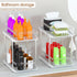 2 Tier Under Sink Organizers and Storage Bathroom Organizer w Dividers and Lids, Snack Organizer for Pantry Pull Out Cabinet Organization for Kitc...