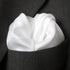 Fine White 100% Silk Pocket Square for Men Full-Sized 17"x17"...
