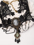 Sacina Victorian Lace Choker Necklace, Black Velvet, Zinc Alloy, Goth Jewelry Gift for Women...