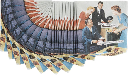 Boston International IHR Anne Taintor, 20 Count Cocktail Beverage Paper Napkins, 5 x 5-Inches, Edibles (C824600)...