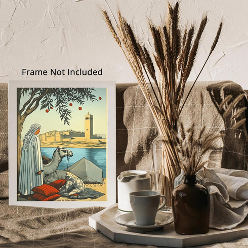 Posterizer 1 pcs-vintage travel poster-come to Palestine-Collectibles & Fine Art-Vintage Art- Gift for Men Women Entrepreneur Teens- unframed wall...