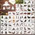 65 Pieces Animal Stencils for Painting, Small Reusable Deer Bear Stencil Template Tree Bee Bird Mountain DIY Craft Paint Stencils for Painting on ...