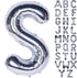 Letter Balloons 40 Inch Giant Jumbo Helium Foil Mylar for Party Decorations Silver S...