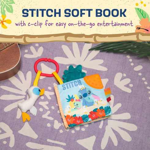 KIDS PREFERRED Disney Baby Lilo & Stitch Soft Book: Stitch ON-The-GO Soft Book, Blue Medium...
