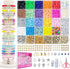 LZOUOWO 5300 Clay Beads Bracelet Making Aesthetic Kit, Polymer Heishi Preppy Letter Beads for Friendship Bracelet, Pearl Disc Beads Charms for Jew...