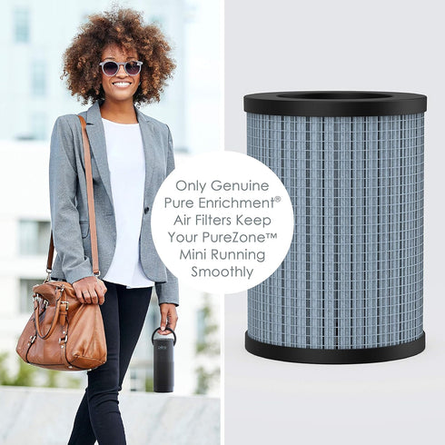 Pure Enrichment® Genuine 2-in-1 True HEPA Replacement Filter for the PureZone™ Mini Portable Air Purifier (PEPERSAP)...