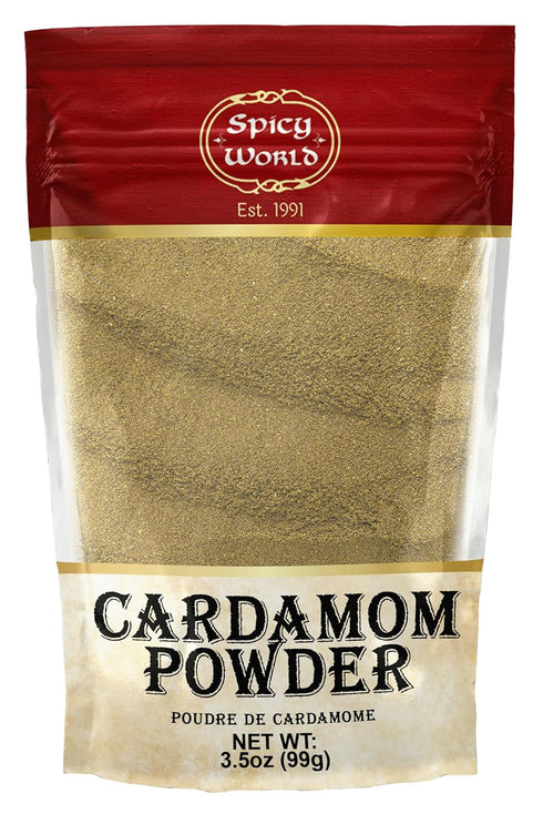 Spicy World Ground Cardamom Powder (Cardamon) 3.5 Ounce Bag...