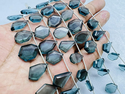 1 Strand Iolite Quartz 11 Pcs Beads Size 3x11-5x17mm Fancy Shape Cut Faceted Beads for Jewellery Making, Beading & Craft Supplies KCRAFTS-RK_k21...