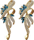 Ribbon Knot Brooches for Women - 2Pcs Premium Crystals Rhinestones Brooches with Silver Tone - Great for Wife,Sisters,Friends,Daily Wear or Dating...