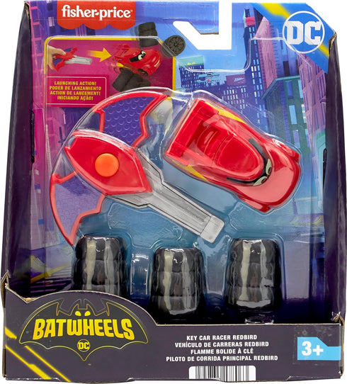Fisher-Price DC Batwheels 1:55 Scale Toy Race Car Redbird Launching Vehicle with Crash Accessories for Ages 3+ Years...