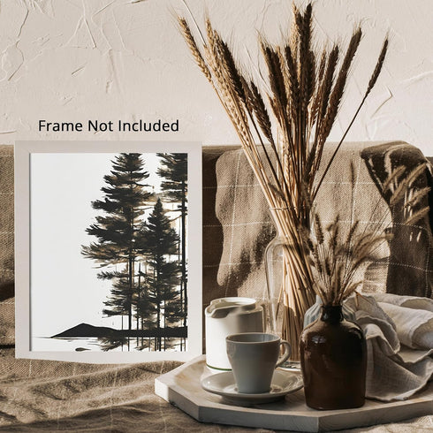 Posterizer 1 pcs- trees and jungle-nature scene style 1-Landscape & Nature Art-Floral Botanical Art- Decor for Home & Office- unframed wall art...