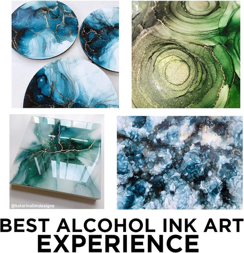 NARA Alcohol Ink Paper | White | 12 inches x 12 inches (12”x12”) | 330 microns/250 GSM | Medium+ Paper | 10 Sheets | Paper for Alcohol Ink Art Pai...