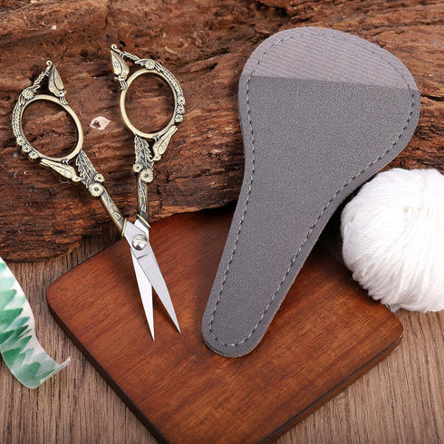 Precision Embroidery Scissors – 4.6in Vintage Classic Straight Pointed Shears, Sharp Stainless Steel Small Detail Thread Snips for Needle Craft, S...