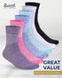 Pembrook Bamboo Viscose Diabetic Socks for Women & Men - 6 Pairs Ankle Socks for Swollen Feet | Neuropathy Socks | Wide Calf and Ankle Socks | Ede...