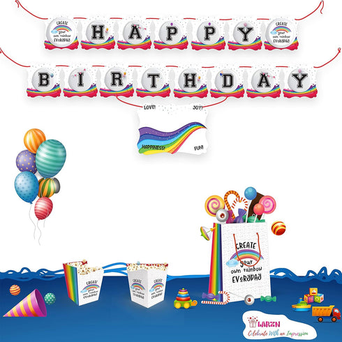 Celebrate With an Impression Premium Rainbow Party Bags, Party Favor Bags, New, Treat Bags, Gift Bags, Goody Bags, Party Favors, Party Supplies, D...