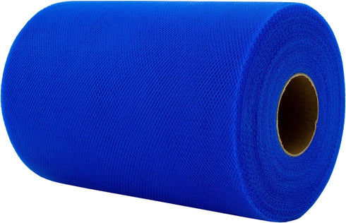 Tulle Fabric Roll | 6” by 100 Yards | Polyester Spool for Crafts Decorations Tutu Weddings Costumes Skirts Parties and More – by Craft Forge (Blue...