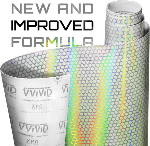 VViViD Bio HEX+ Air-Tint Headlight Vinyl Roll (17.9" x 60", Clear Large Pattern)...