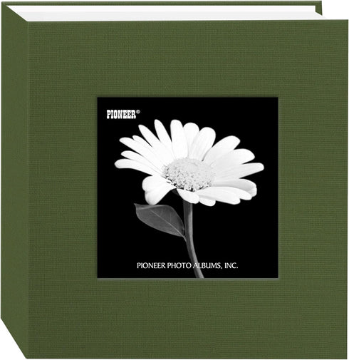 Pioneer 100 Pocket Fabric Frame Cover Photo Album, Herbal Green...