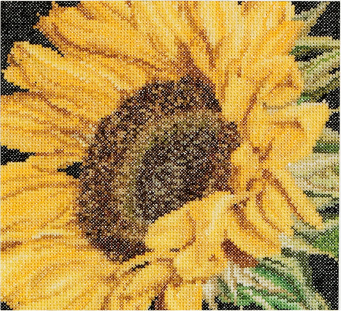 Thea Gouverneur - Counted Cross Stitch Kit - Sunflower - Aida - 18 count - Embroidery Kit for Adults - DMC Embroidery Threads and other Cross Stit...