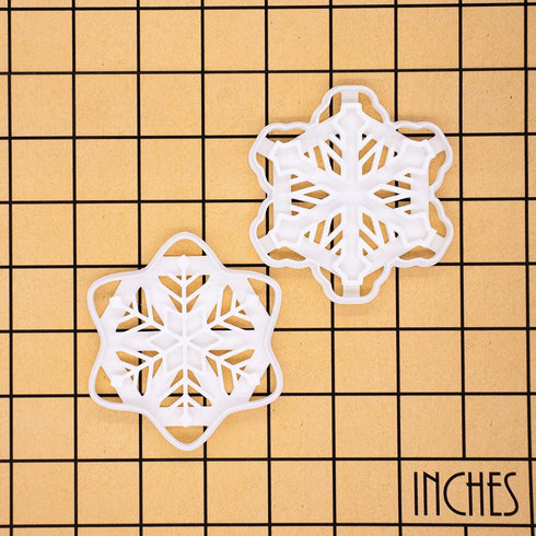 Set of 2 Snowflake cookie cutters (Style 1 and 2), 2 pieces - Bakerlogy...