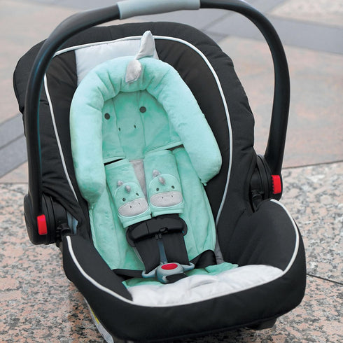 Travel Bug Baby & Toddler 3-Piece Head Support & Strap Covers Set for Car Seats, Strollers & Bouncers … (Dinosaur)...
