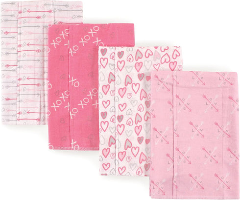 Luvable Friends Unisex Baby Cotton Flannel Burp Cloths, Love, One Size...