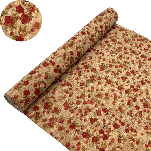 Cork Fabric by The Yard,Cork Fabric for Sewing with Plum Blossom Surface,12 * 52 Inch Larger Size for Handcrafts,Cutting DIY Projects...