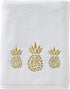 SKL Home by Saturday Knight Ltd. Gilded Pineapple Bath Towel, White Small...