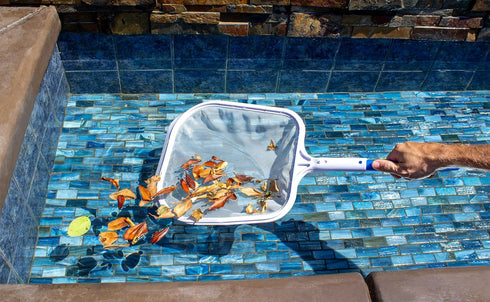 Poolmaster 21156 Small Pool, Spa, Hot Tub and Pond Leaf Skimmer with 2-Piece Adjustable Pole, White...
