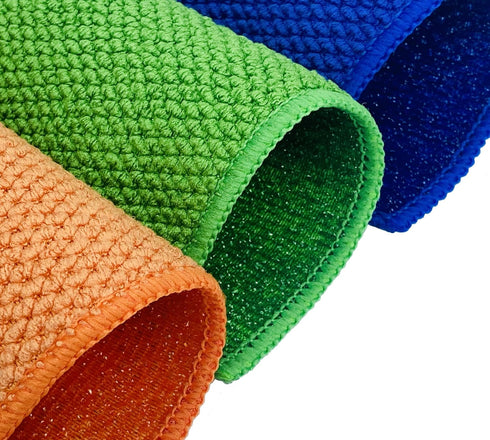 15 Pack Microfiber Scrub Dish Cleaning Cloth, Non-Scratch, Multi-use for Pan Pot Dish Cooktop Stovetop Counter Kitchen Household, No Odor, Machine...