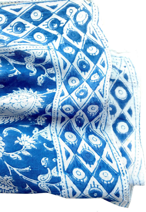 Scarfs for women 100% Pure cotton indian design hand block printed mini stoll for girls 70x20 inch from...
