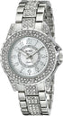 Accutime XOXO Women's Analog Watch with Silver-Tone Case, Rhinestone Bezel/Dial/Band, Silver-Tone Sunray Dial - Official XOXO Woman's Watch, Jewel...