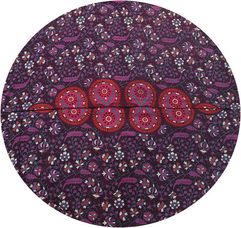 32" Purple Mandala Floor Pillow Cushion Seating Throw Cover Hippie Decorative Bohemian Ottoman Poufs, Pom Pom Pillow Cases,Boho Indian...