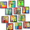 12Pcs Glass Strong Magnetic Refrigerator Magnet - Square Glass Fridge Decoration with Powerful Flat Magnet for Office Whiteboard, Cabinet & Locker...
