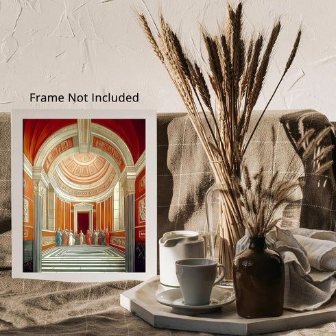 Posterizer 1 pcs-architectural space art work inspired by The School of Athens-Religious Posters Gift For Buddhism Meditation philosophy Fans- unf...