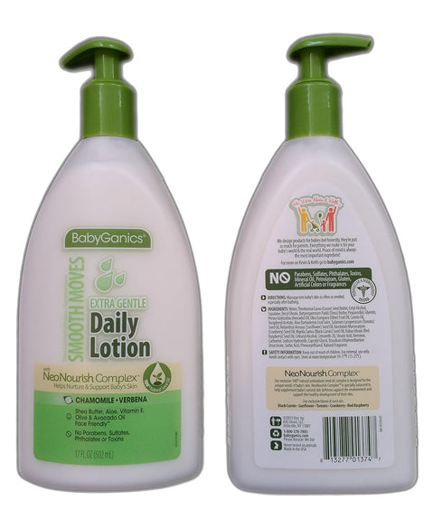Babyganics Daily Lotion Chamomile Verbena, 17 Ounce, 2 Pack2...