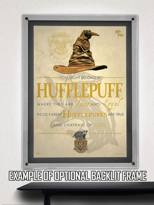 MIGHTYPRINT Harry Potter - Hufflepuff - Hogwarts Sorting Hat House Quote – Durable 17” x 24 Wall Art – NOT Made of Paper – Officially Licensed Col...