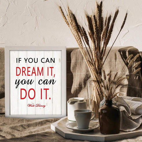 Posterizer 1 pcs-if you can dream it , you can do it- Walt Disney-Motivational & Inspirational Art-Kids Room Art-Gift for Daughter, Son, Kids- UNF...